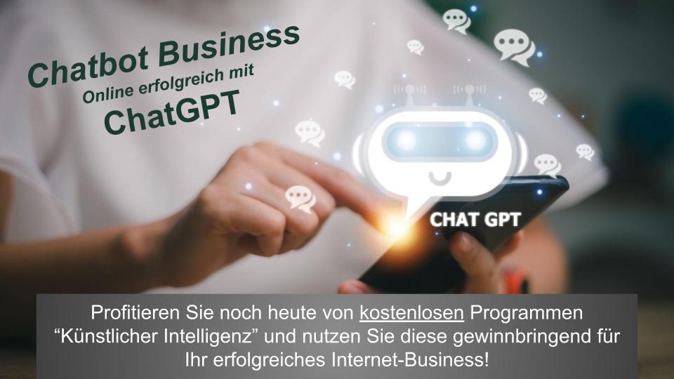 Chatbot Business - Erfolgreich mit ChatGPT
